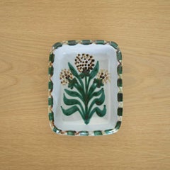 Vide-poche à fleurs en céramique française de Robert Picault