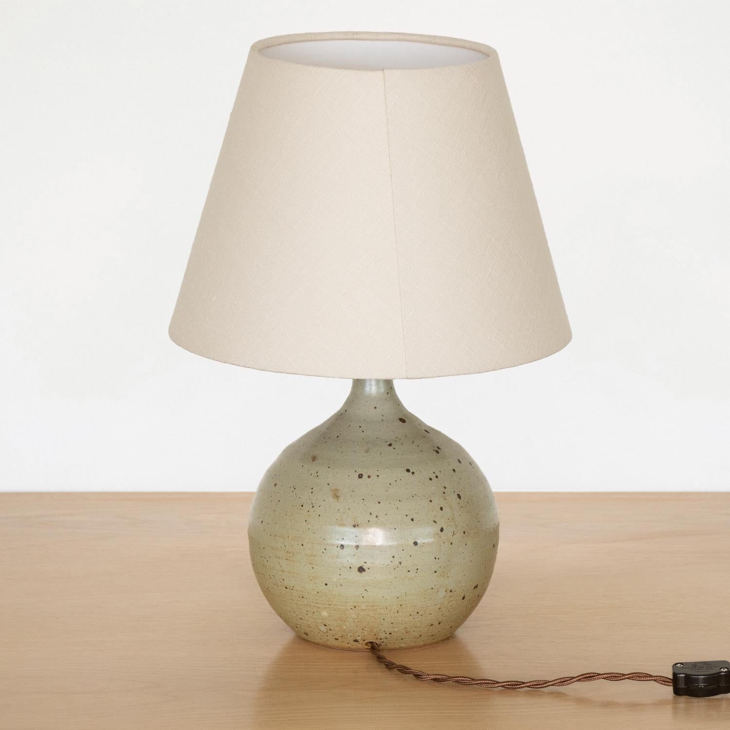 20th Century French Ceramic Globe Lamp