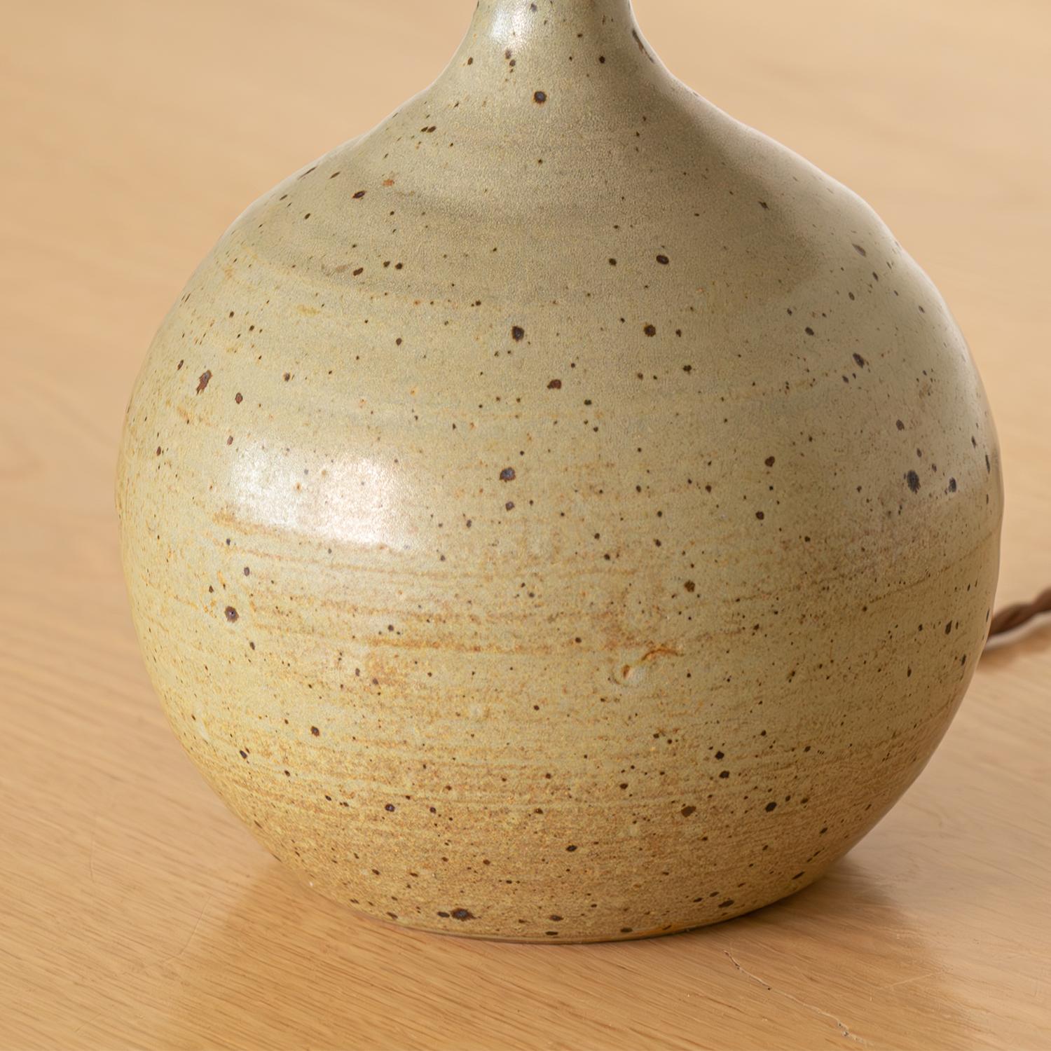 French Ceramic Globe Lamp 1