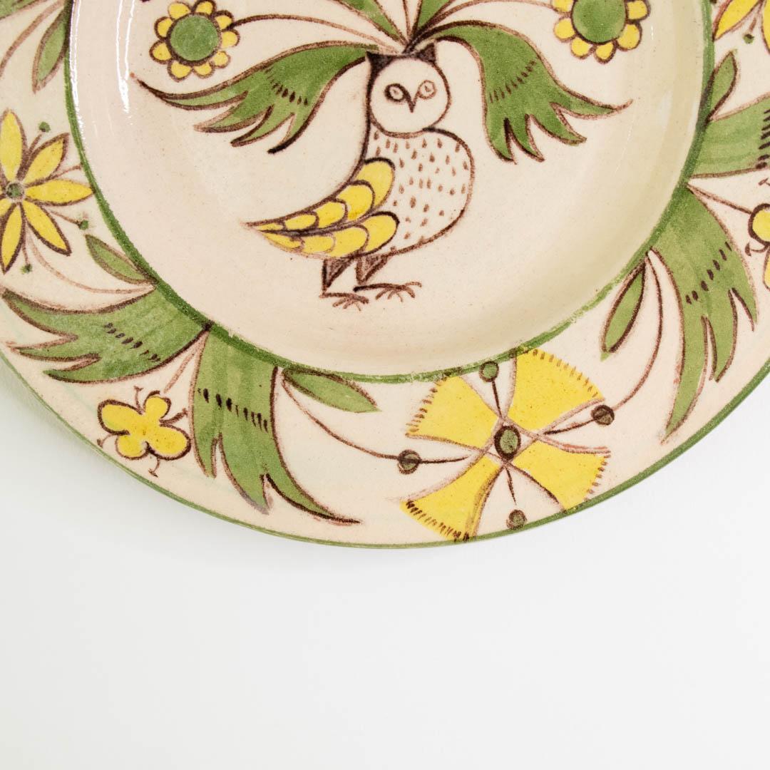 Mid-20th Century French Ceramic Hand Painted Plate