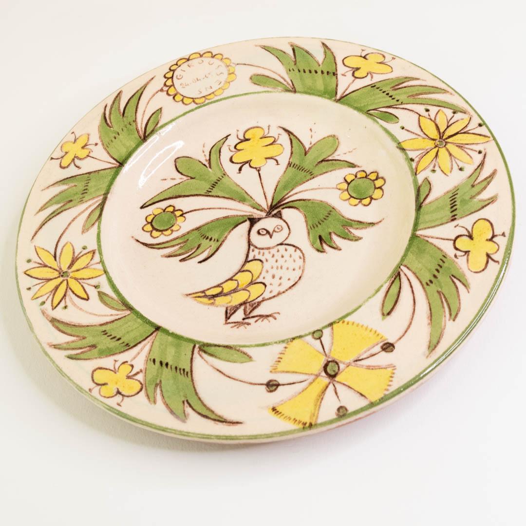 French Ceramic Hand Painted Plate 1