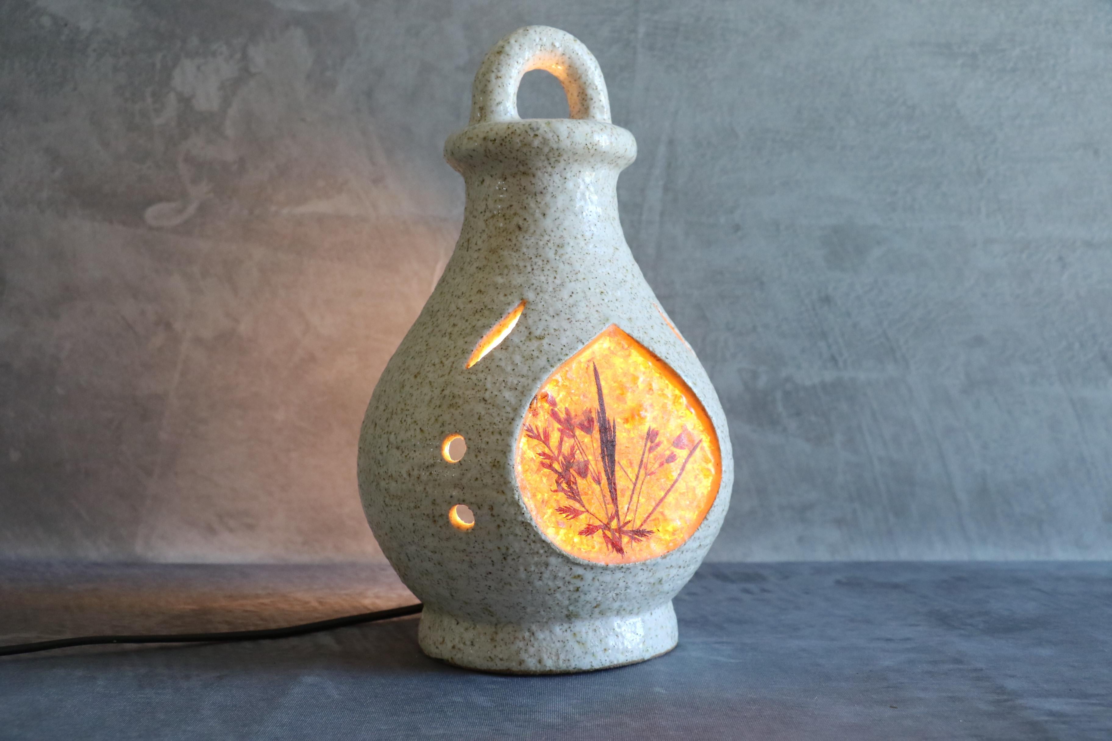 Fait main Lampe française Accolay, 1960, époque Capron, Jouve, Ruelland en vente