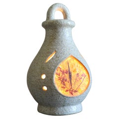 French ceramic lamp by Accolay, 1960, era Capron, Jouve, Ruelland