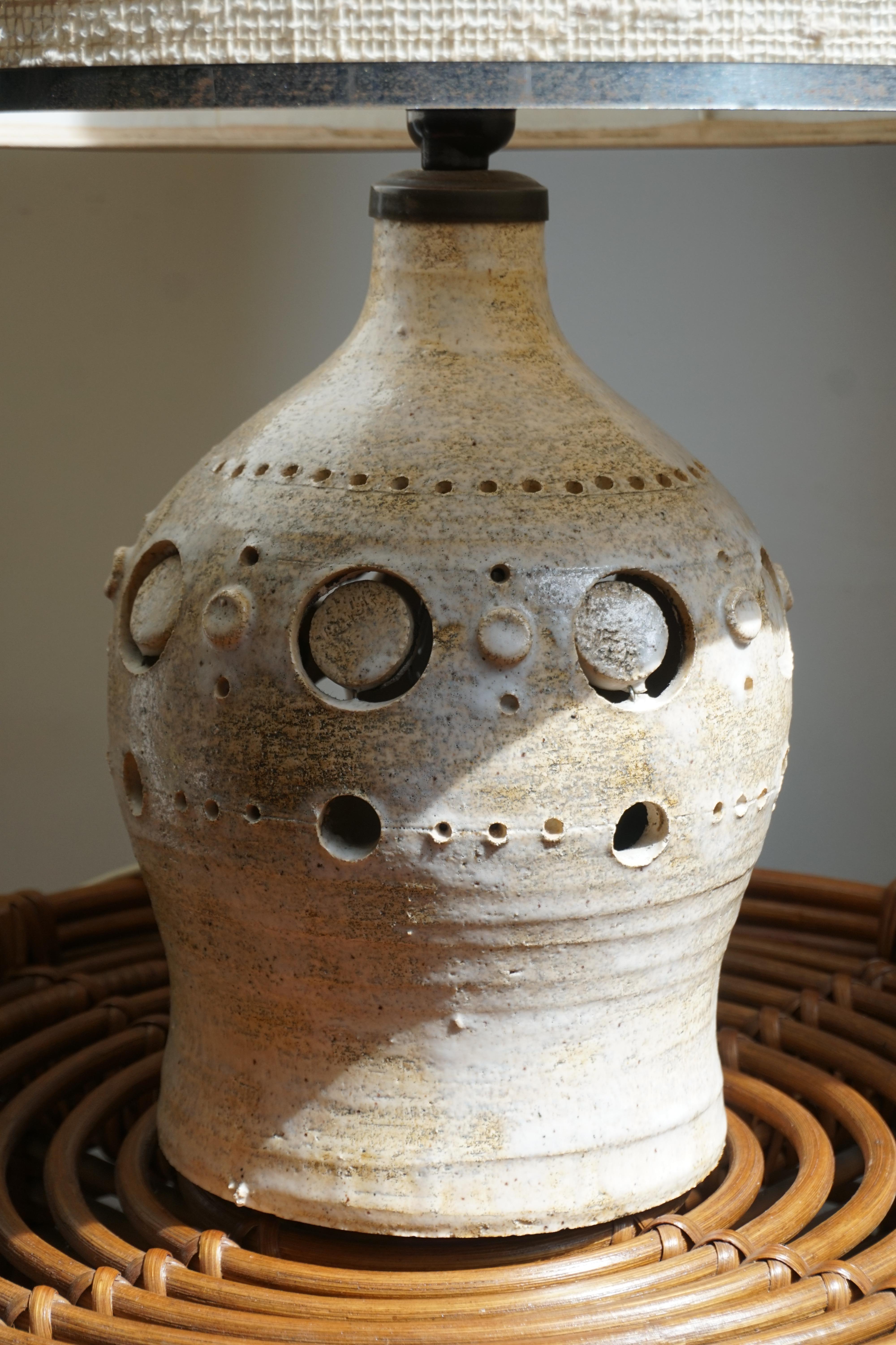 Vernissé Lampe en céramique française de Georges Pelletier, années 1970 en vente