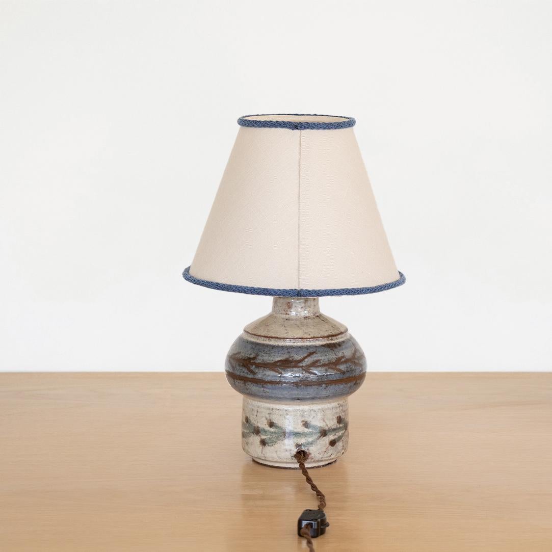 French Ceramic Lamp by Gustave Reynaud 1