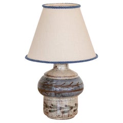 French Ceramic Lamp by Gustave Reynaud