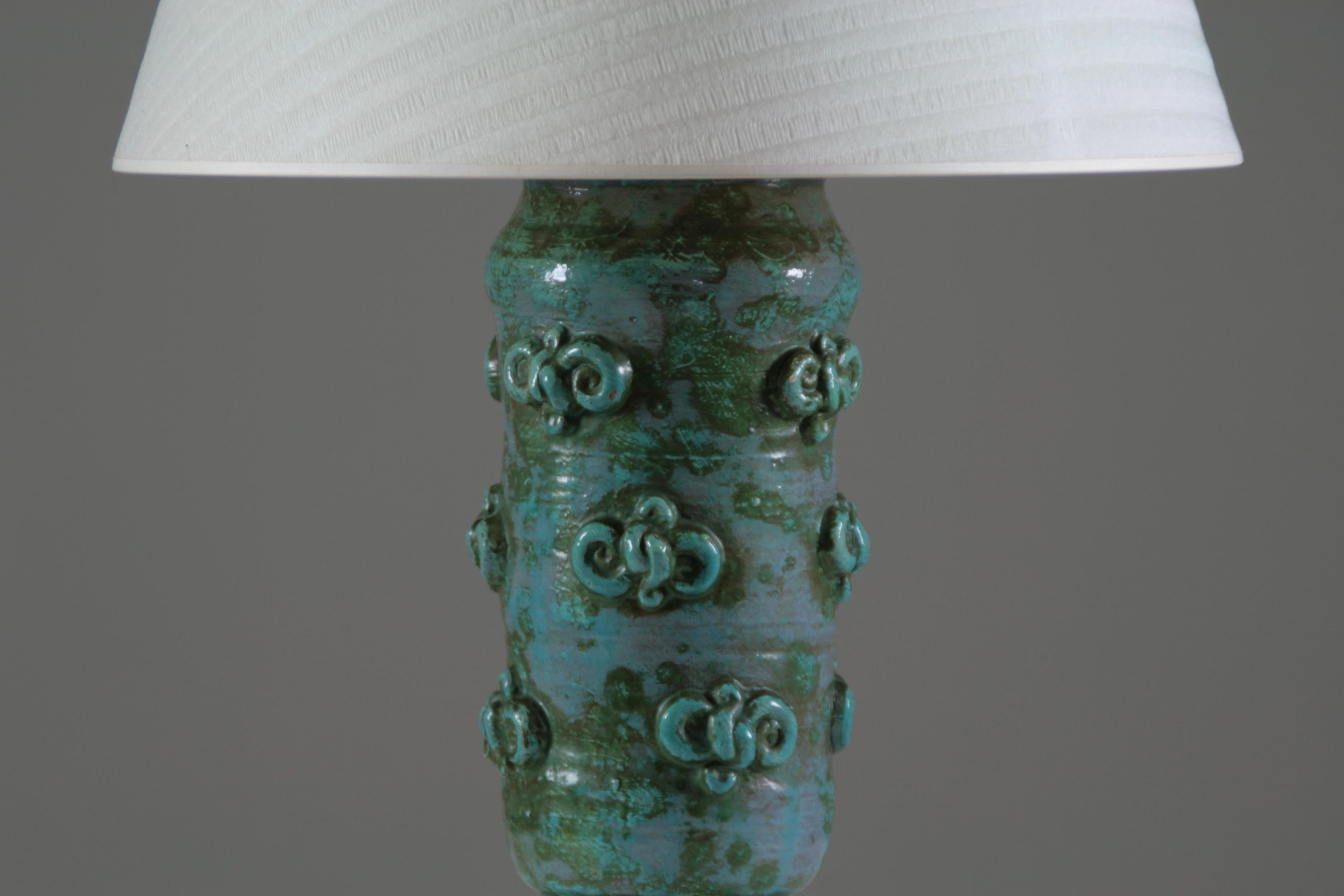 Lampe en céramique de Jean Austruy, années 1950 Bon état à GRENOBLE, FR