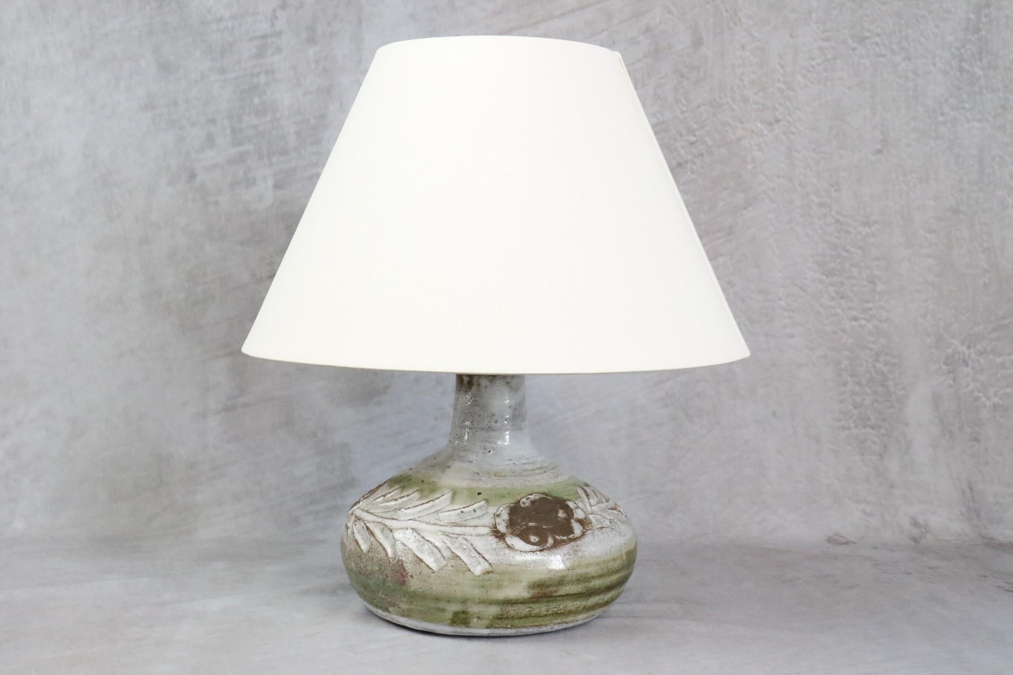Lampe en céramique française mi-siècle moderne par Albert Thiry, années 1960, époque Blin Bon état - En vente à Camblanes et Meynac, FR
