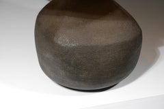 French Ceramic Lamp Signed JB in Brown Clay from the 1960s Freeform