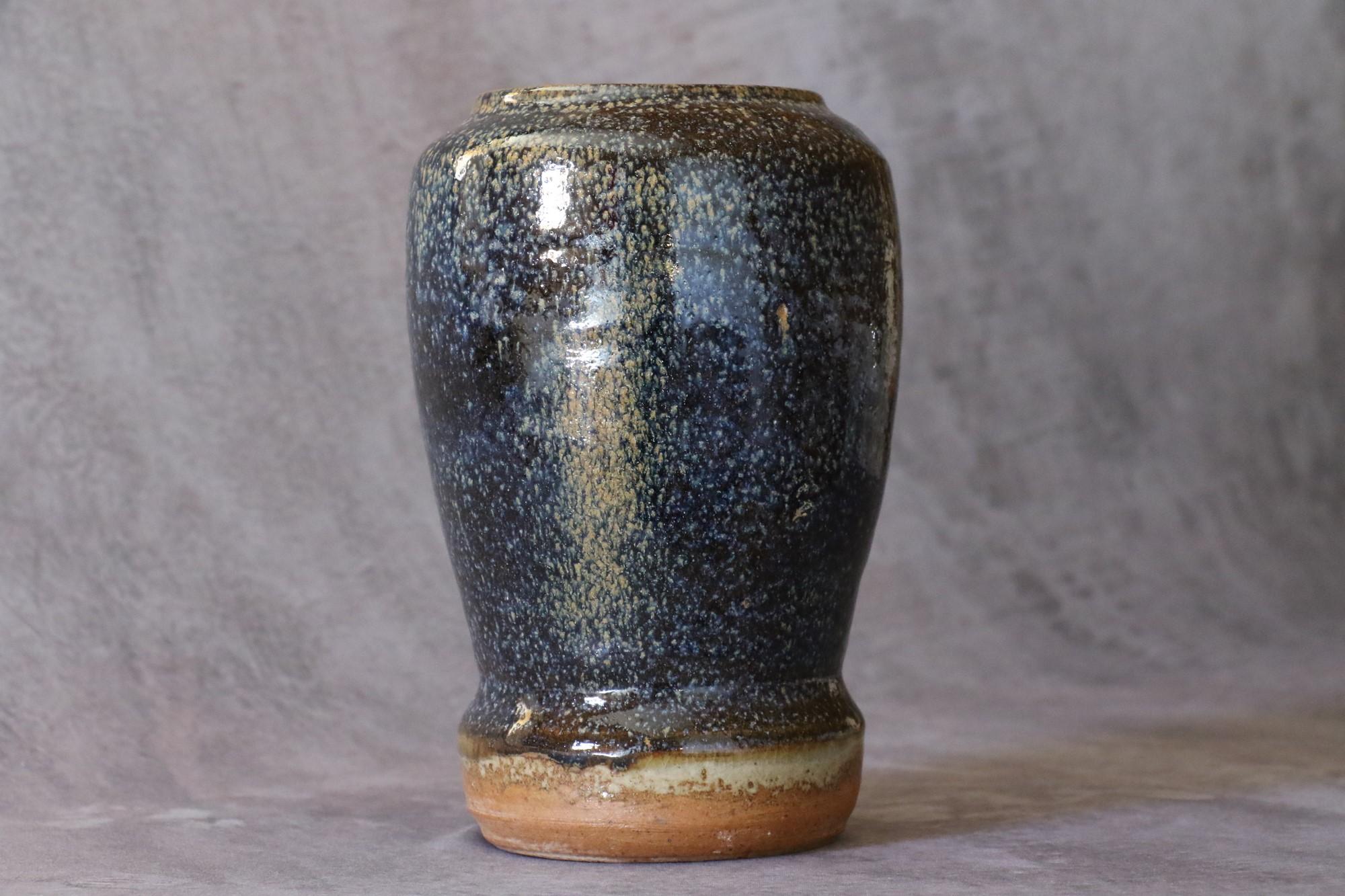 Ceramica francese Grande vaso blu e ocra di Marc Uzan - circa 2000 in vendita 3