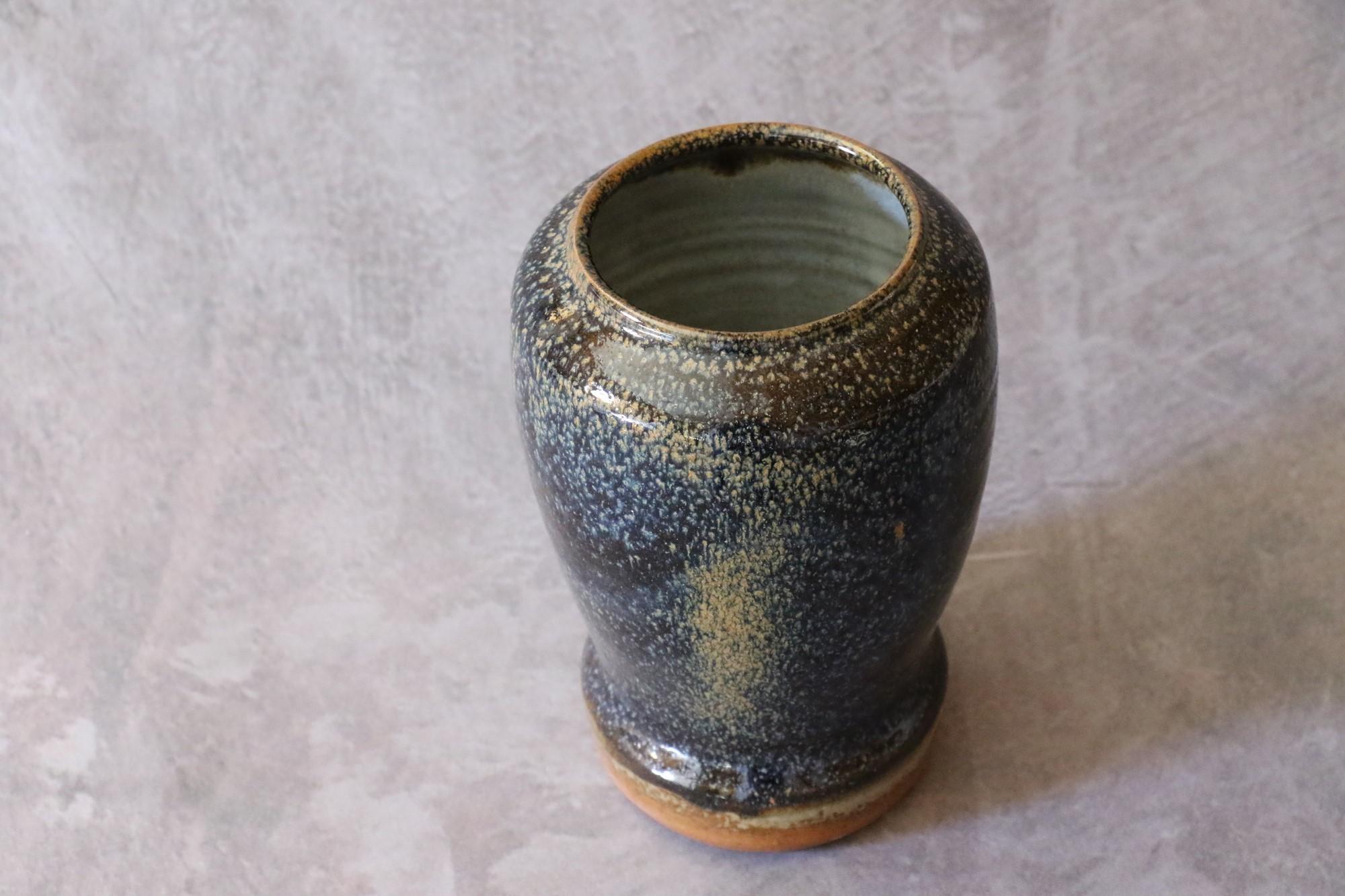 French Ceramic Large blue and ochre vase by Marc Uzan - circa 2000 For Sale 3
