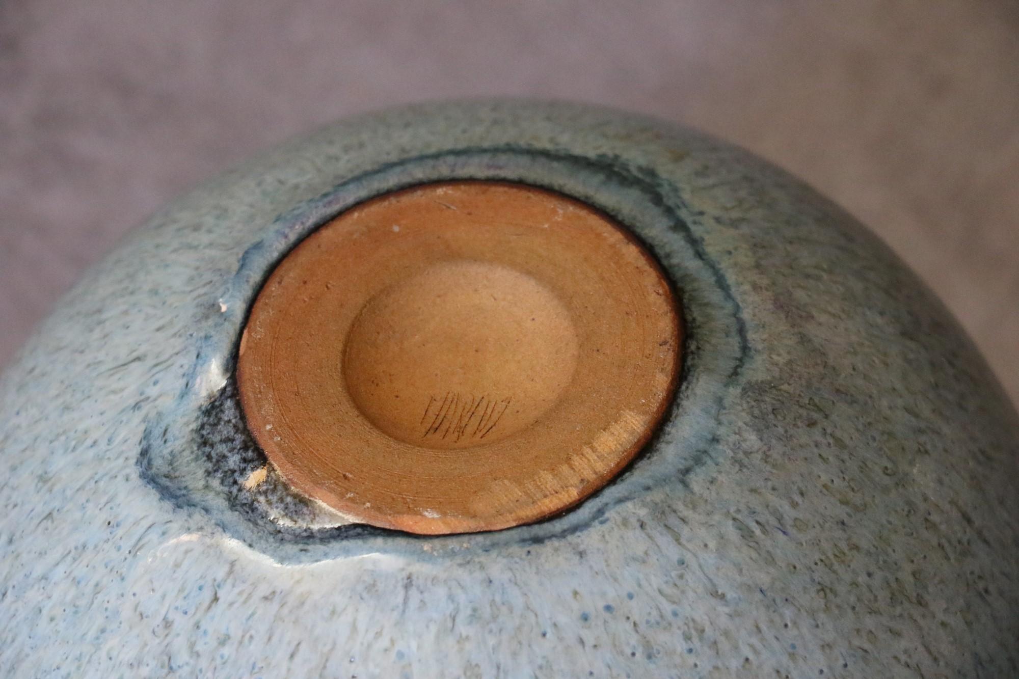 Ceramica francese Grande vaso a sfera blu di Marc Uzan, circa 2000 in vendita 3