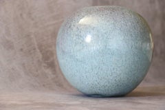 French Ceramic blue vase by Marc Uzan, circa 2000 - Era Girel Lanusé Champy
