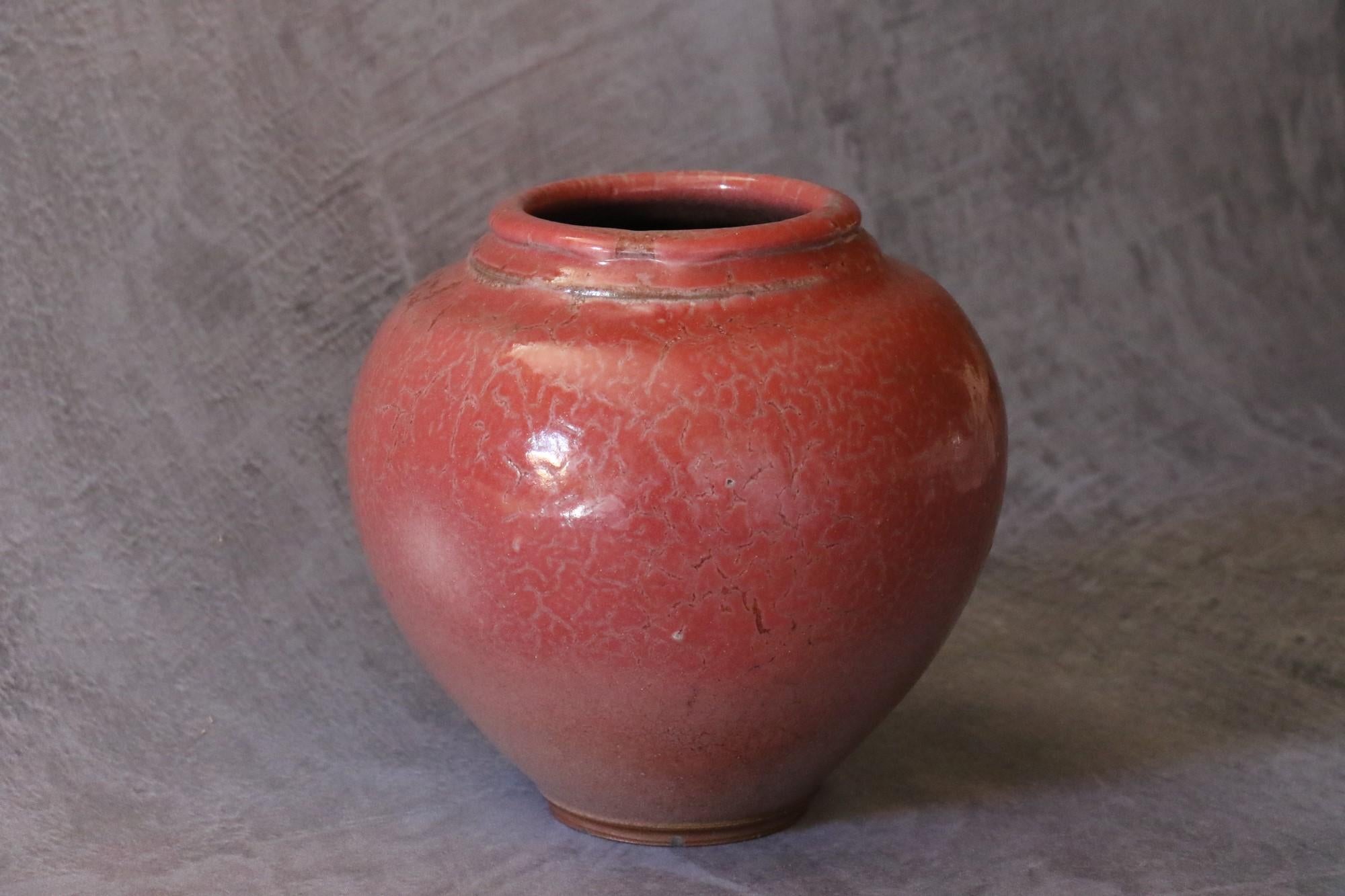French Ceramic Large Red Vase by Marc Uzan, circa 2000 For Sale 4