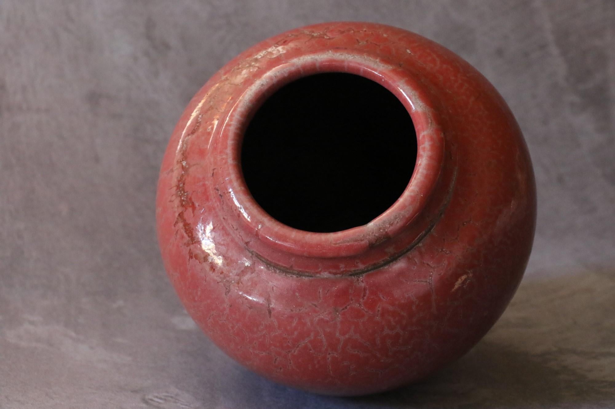 French Ceramic Large Red Vase by Marc Uzan, circa 2000 For Sale 5