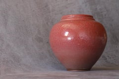French Ceramic Large Red Vase by Marc Uzan, circa 2000 - Era Girel Lanusé Champy