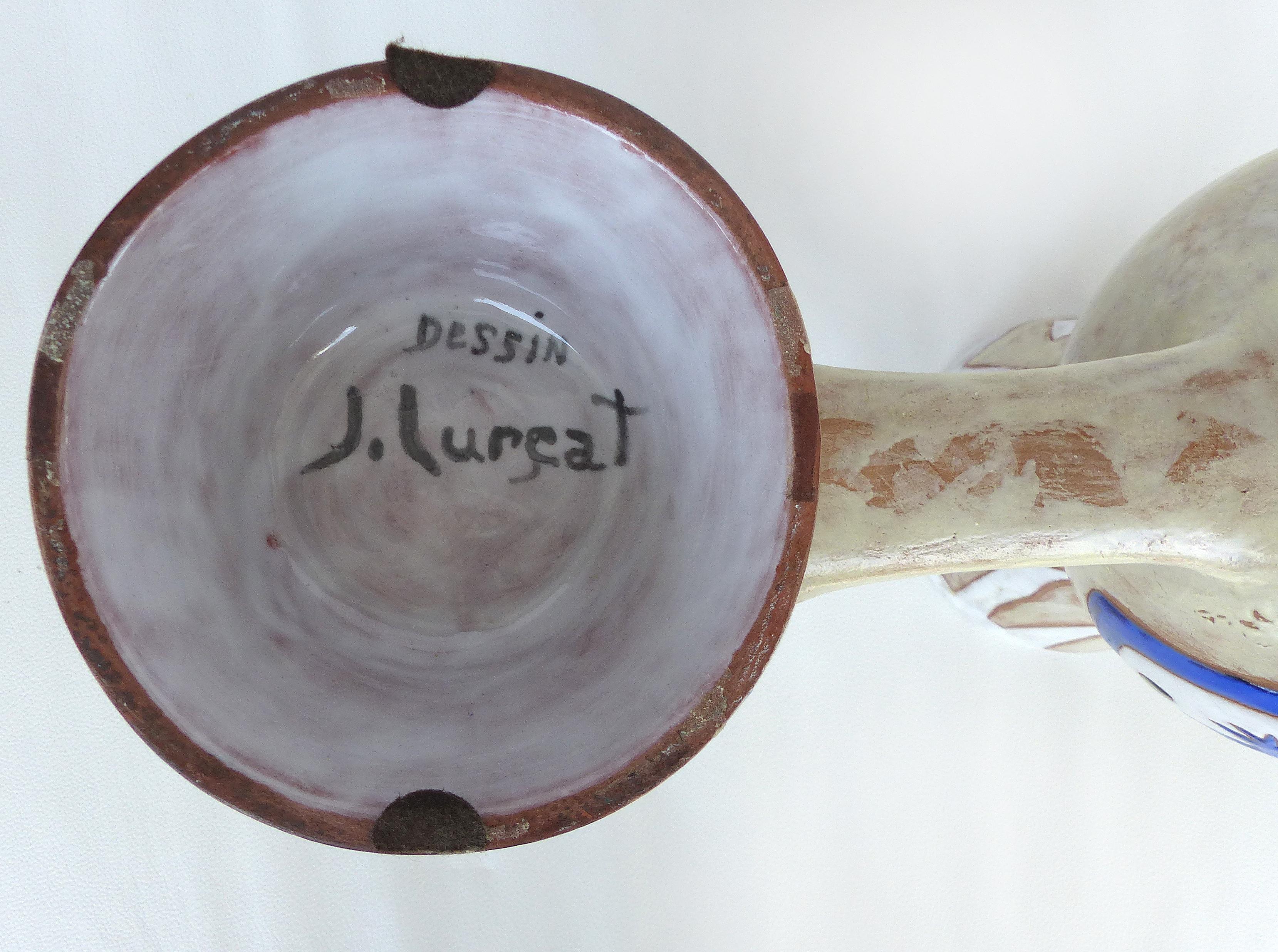 Vase à double pichet en céramique française mi-siècle moderne de Jean Lurcat 10