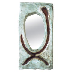 French Ceramic Mirror Galerie Palissy Valauris