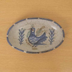 French Ceramic Oval Dish by Gustave Reynaud