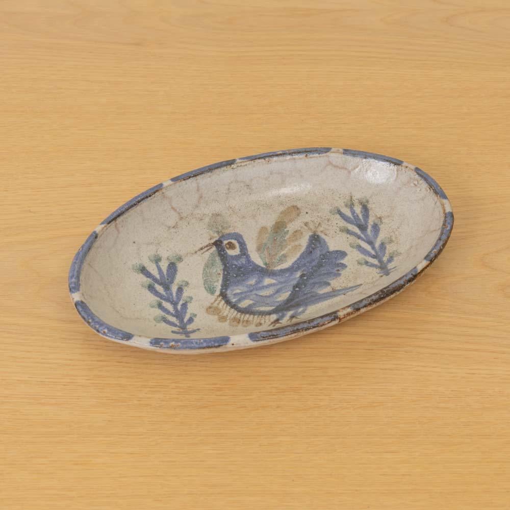 Plato ovalado de cerámica francesa de Gustave Reynaud en Bueno estado para la venta en Los Angeles, CA