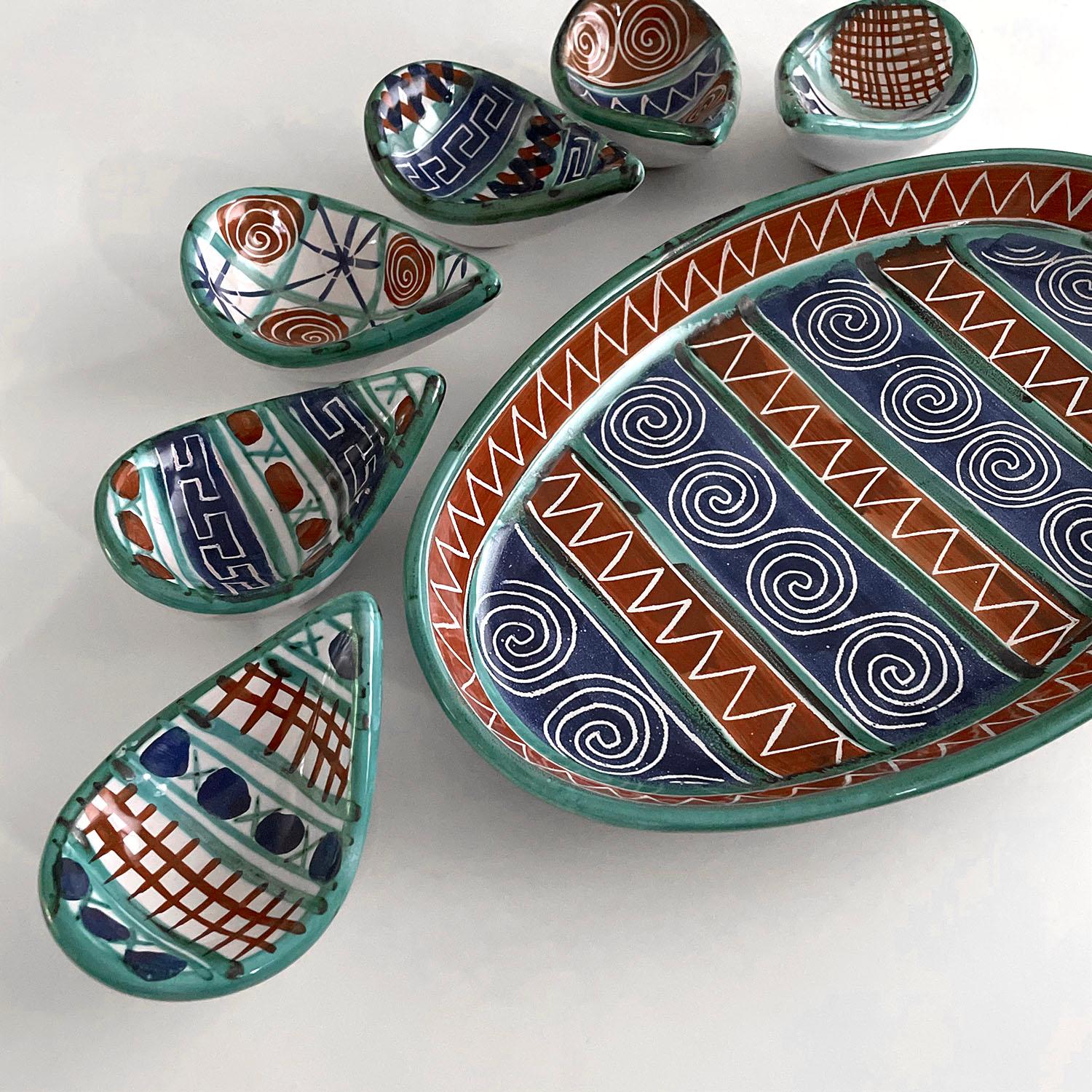 Ovales Tablett aus französischer Keramik von Robert Picault im Angebot 4