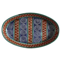 French Ceramic Oval Tray by Robert Picault