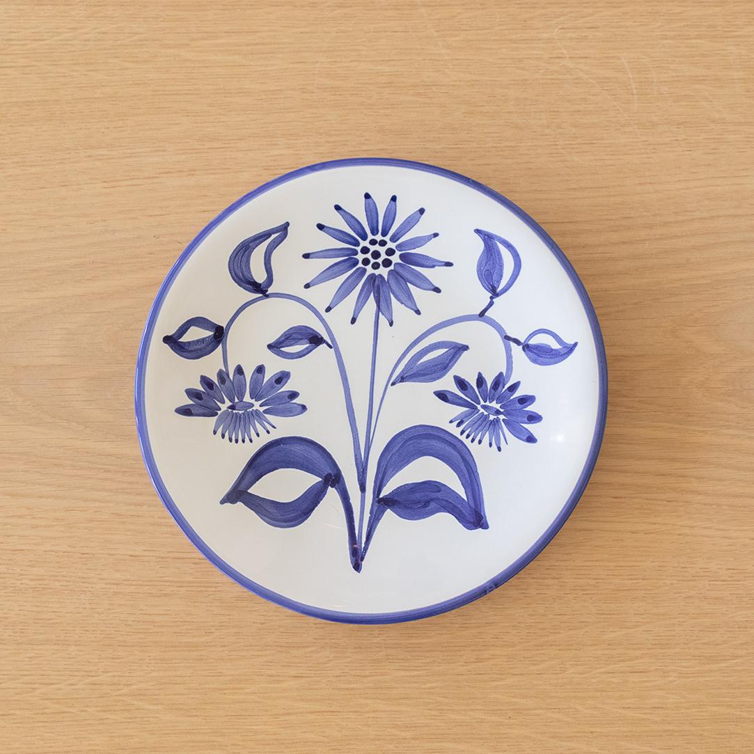 French Ceramic Painted Flower Plates by Robert Picault, Set of 12 14