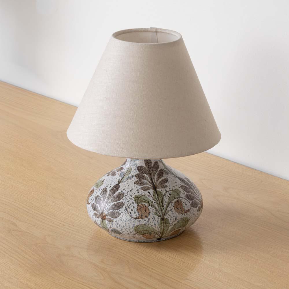 French Ceramic Painted Flower Table Lamp For Sale 3
