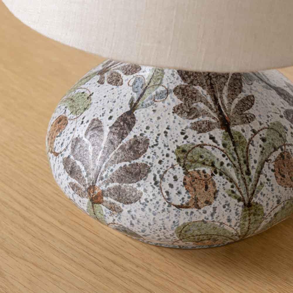 French Ceramic Painted Flower Table Lamp For Sale 5