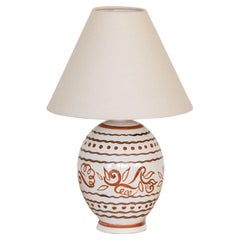 French, Ceramic Painted Lamp