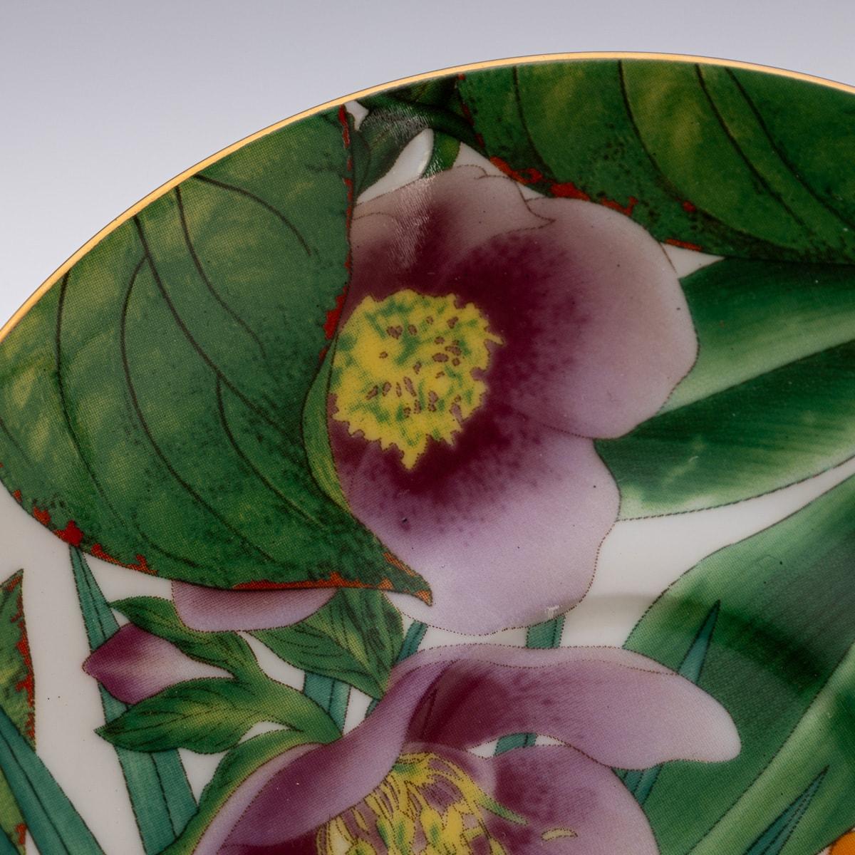 French Ceramic Passifolia Pair Of Breakfast Cups & Saucers By Hermes 3