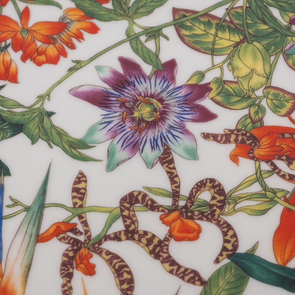 French Ceramic Passifolia Pair Of Dinner Plates By Hermes For Sale 5