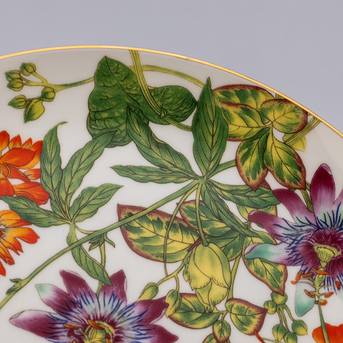 French Ceramic Passifolia Pair Of Dinner Plates By Hermes For Sale 10