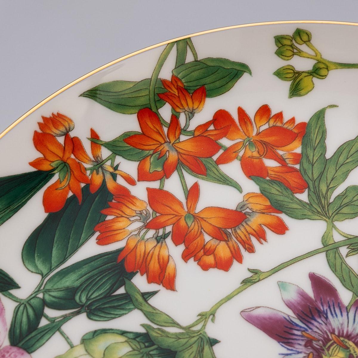 French Ceramic Passifolia Pair Of Dinner Plates By Hermes For Sale 2
