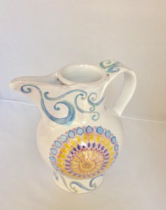French Ceramic Pitcher 1970s Midcentury Signed Pierre Artus
