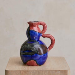 Französischer Keramikkrug von Arlette Roux, 1954