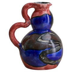 Französischer Keramikkrug von Arlette Roux, 1954