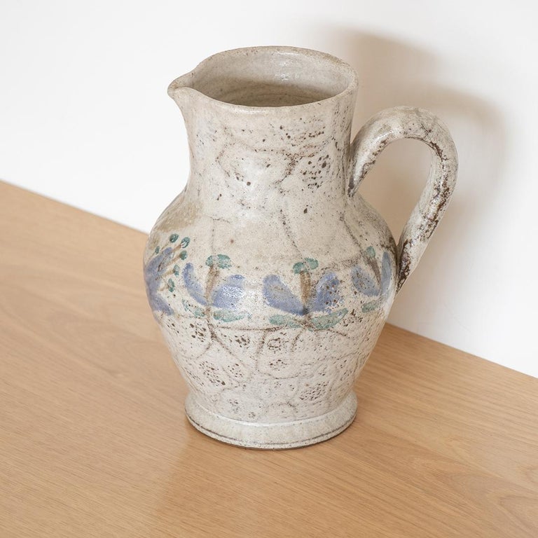 French Ceramic Pitcher by Gustave Reynaud 1