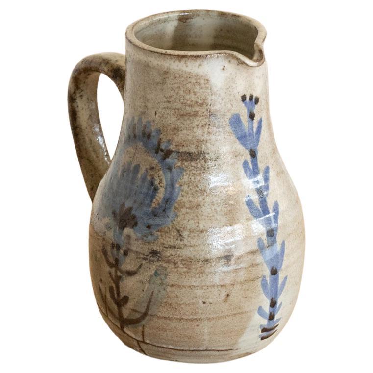 French Ceramic Pitcher by Gustave Reynaud