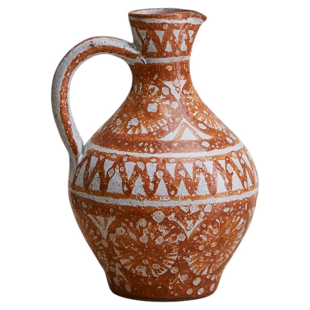 French Ceramic Pitcher by Robert Picault, 1950s