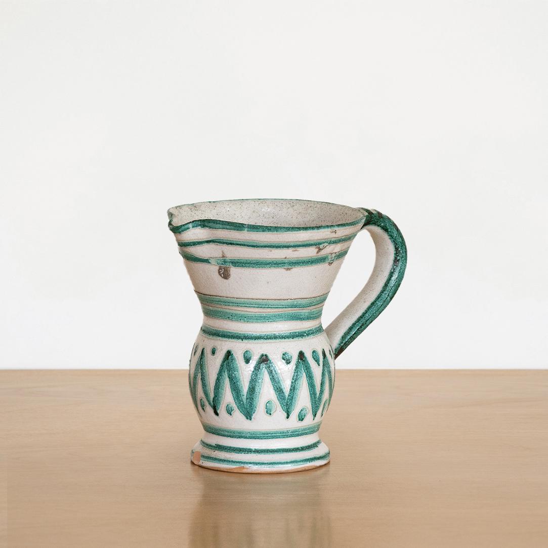 French Ceramic Pitcher by Robert Picault In Good Condition In Los Angeles, CA