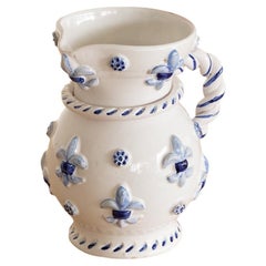 French Ceramic Pitcher 