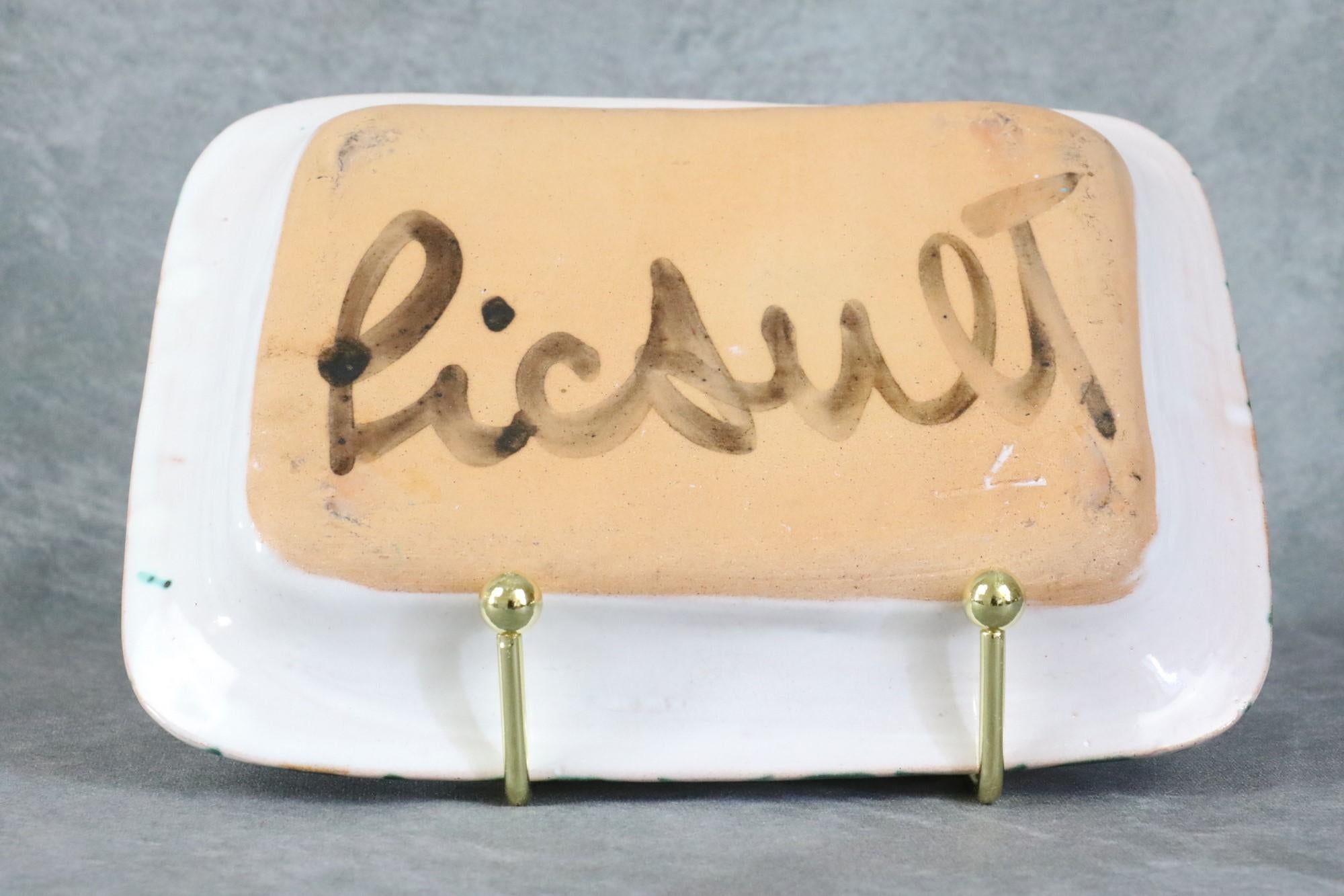 Milieu du XXe siècle Assiette en céramique française de Robert Picault, signée, Vallauris, France, années 1950 en vente
