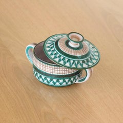 Vaso in ceramica francese con coperchio di Robert Picault