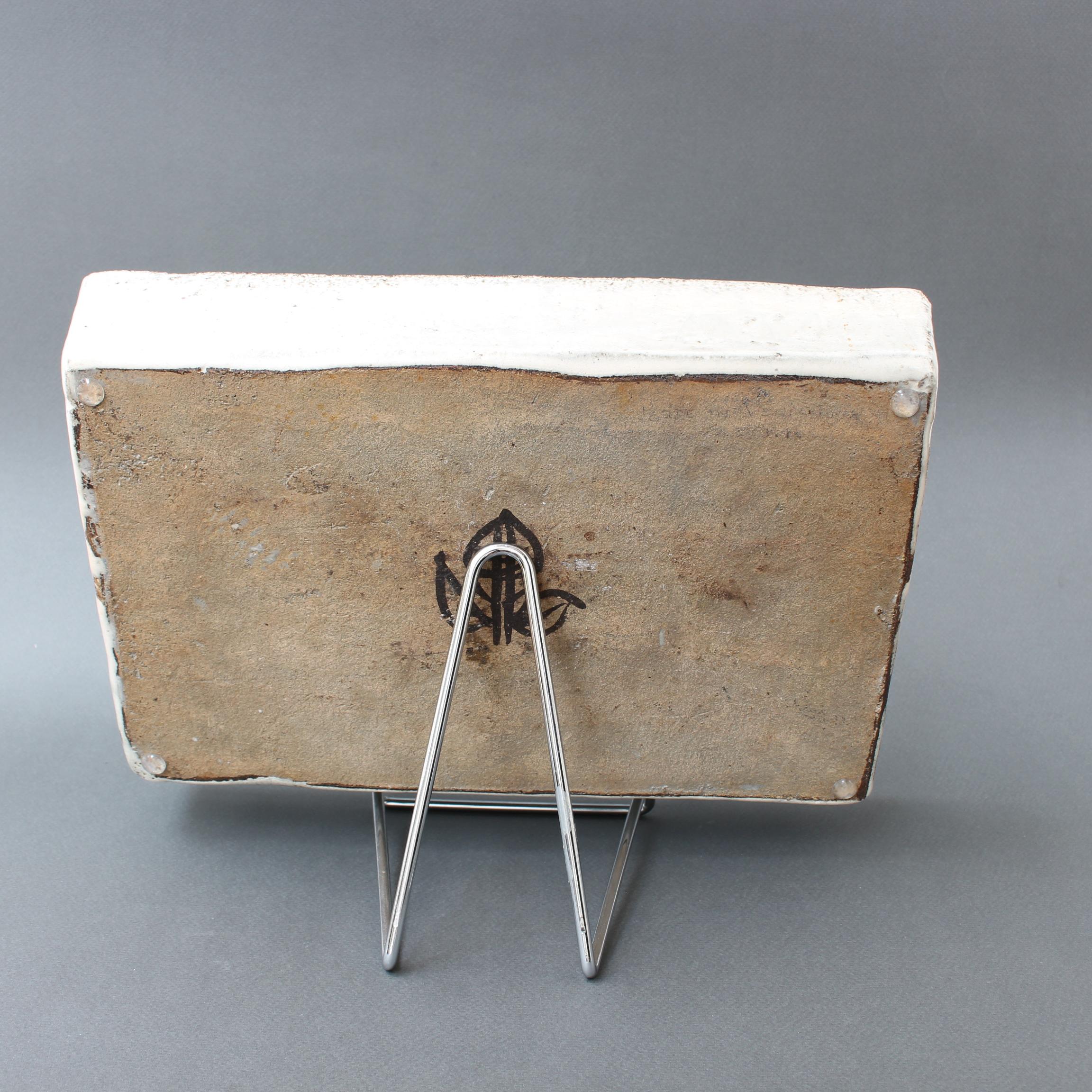 French Ceramic Rectangular Dish by Gustave Reynaud for Le Mûrier 'circa 1960s' 1