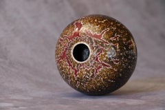 French Ceramic Ball Vase by Marc Uzan, circa 2000, Era Girel Lanusé Guerrier