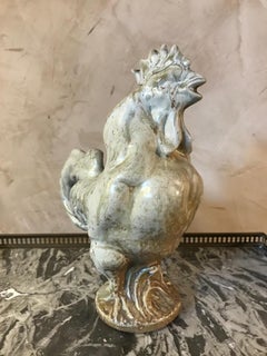 French Ceramic Rooster Vase, 1950s