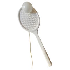 French Ceramic Sconce Depicting Tennis Racket by J.C. Peiré, 1980s