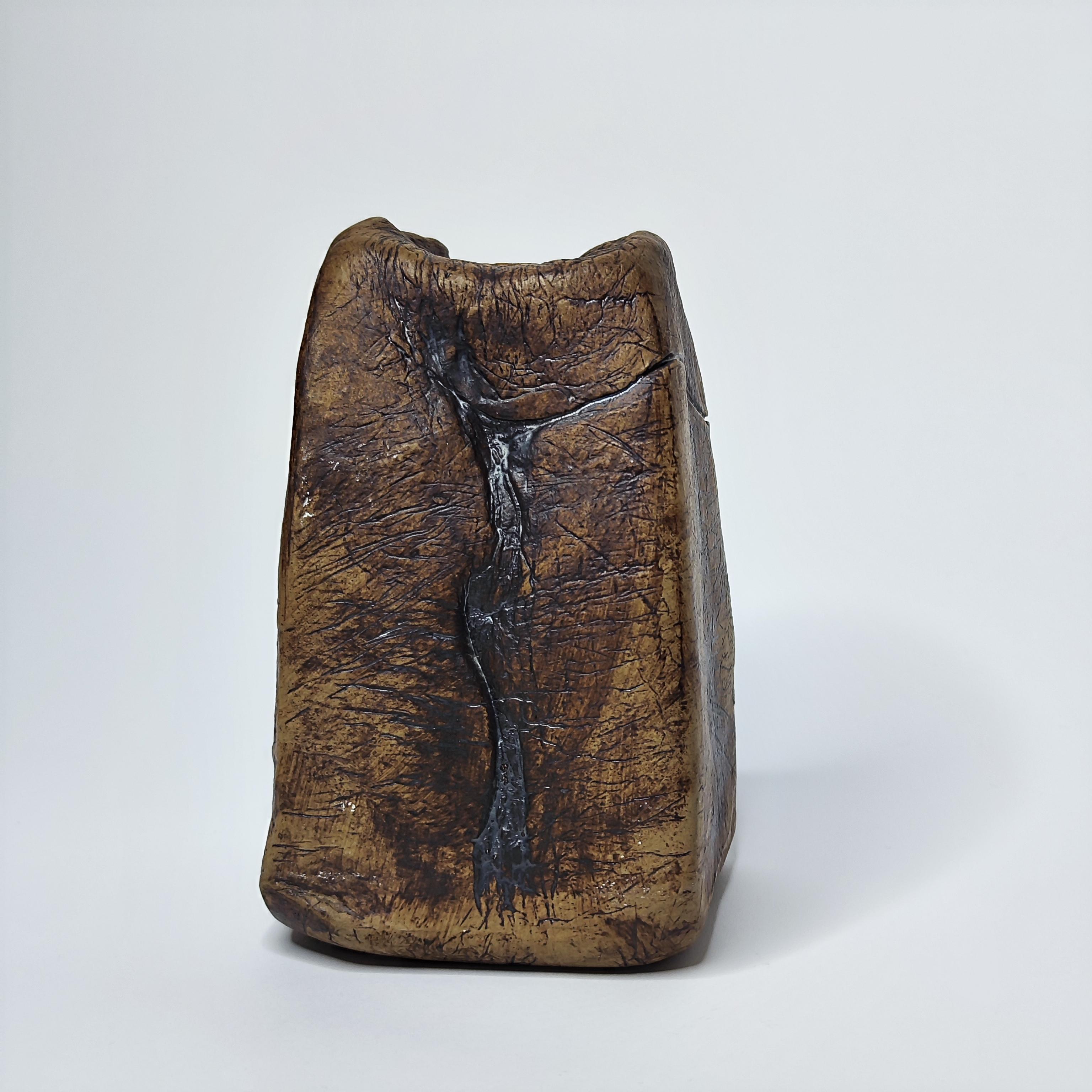 French ceramic sculpture reminding César Baldaccini work - 60s - France In Good Condition For Sale In Paris, FR