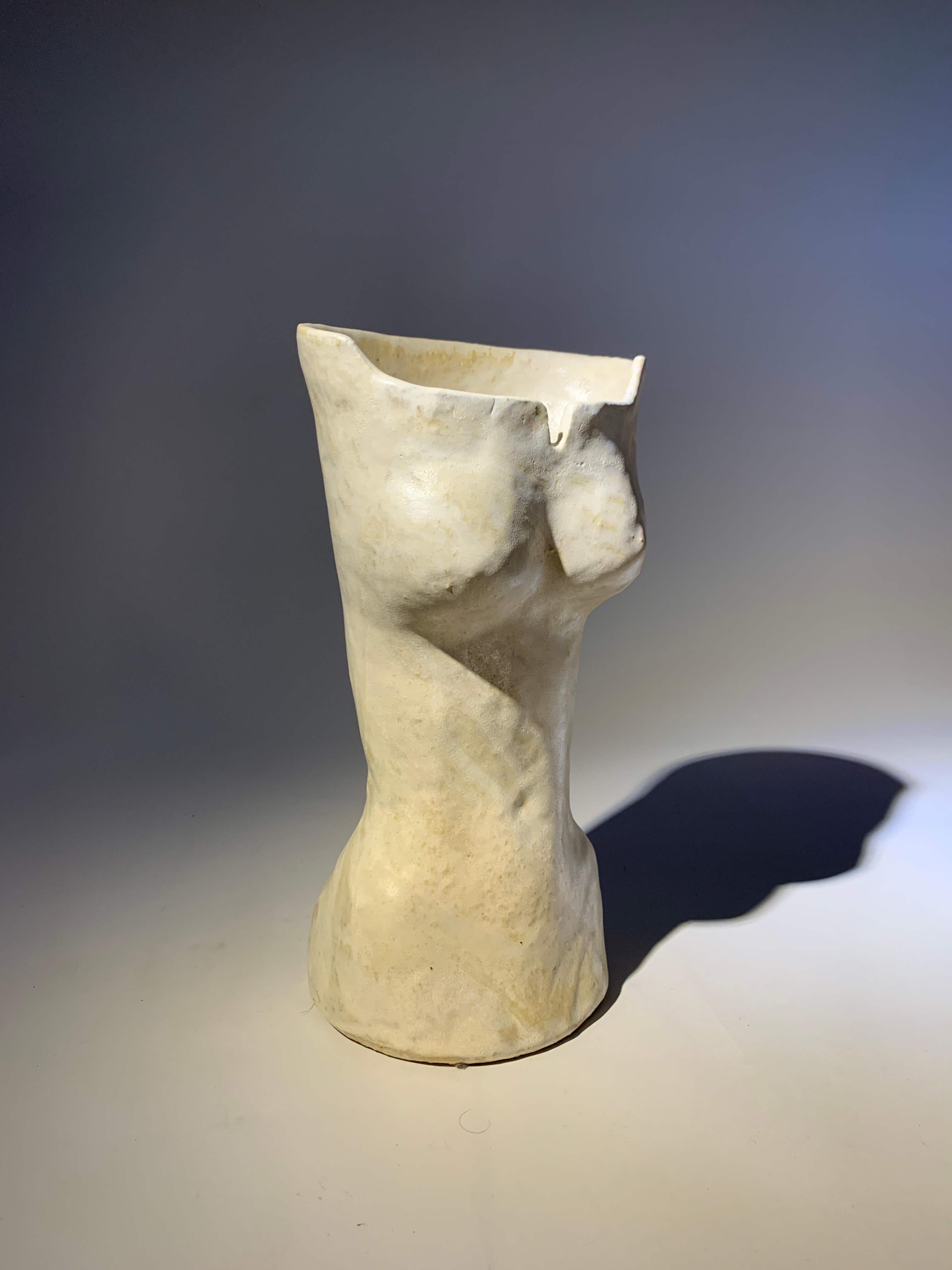 Beaux Arts French ceramic sculpture vase For Sale